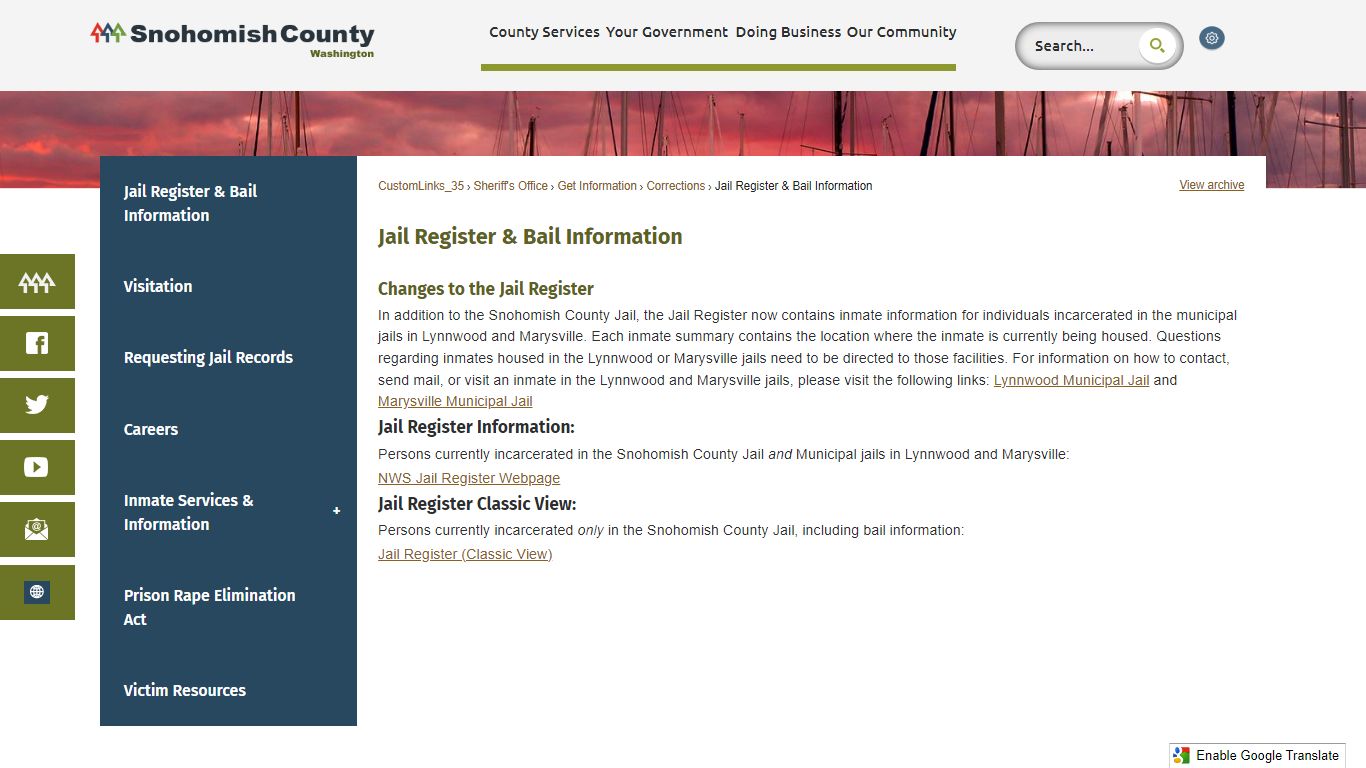 Jail Register & Bail Information | Snohomish County, WA ...